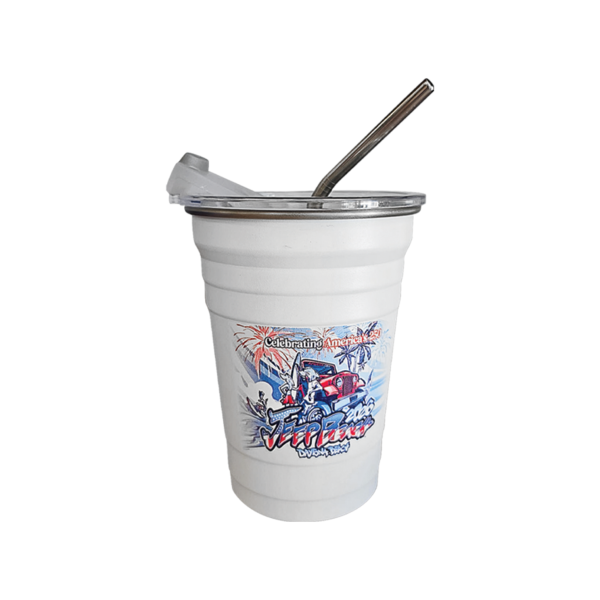 Metal Solo Cup - White